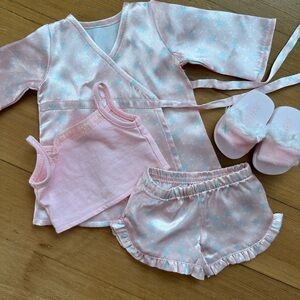 AG floral satin pajama set